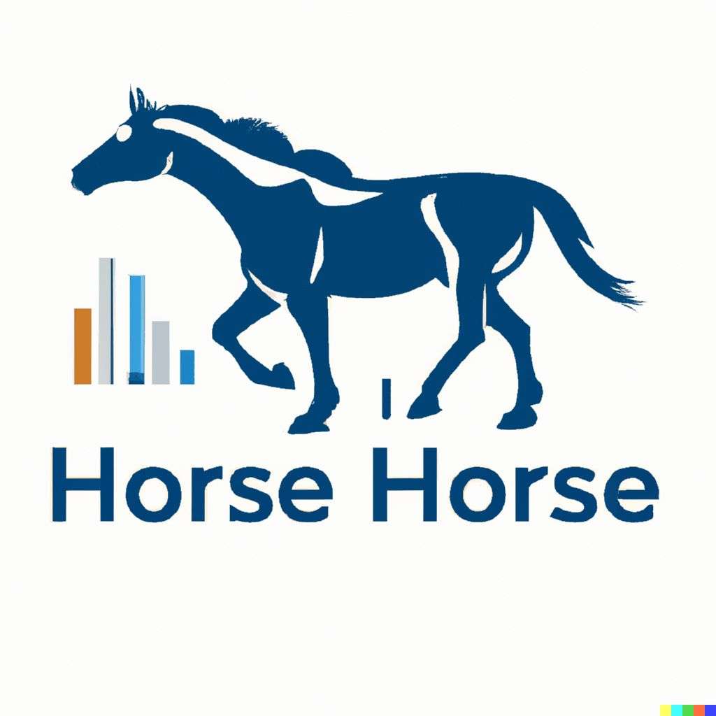 a horse, finance company logo design